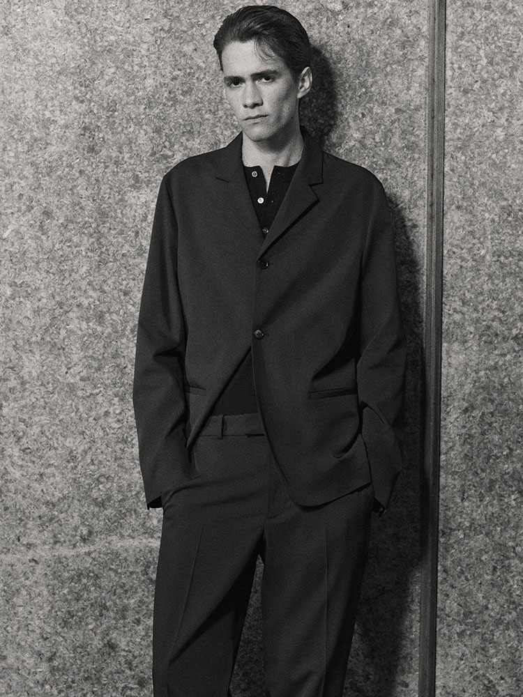 スリム アンストラクチャード ツイルブレザー